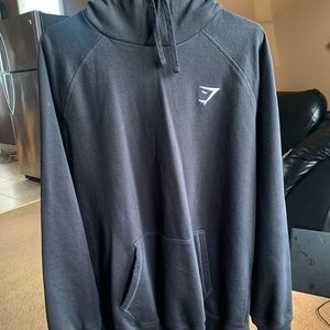Black Gymshark Hoodie and Shorts